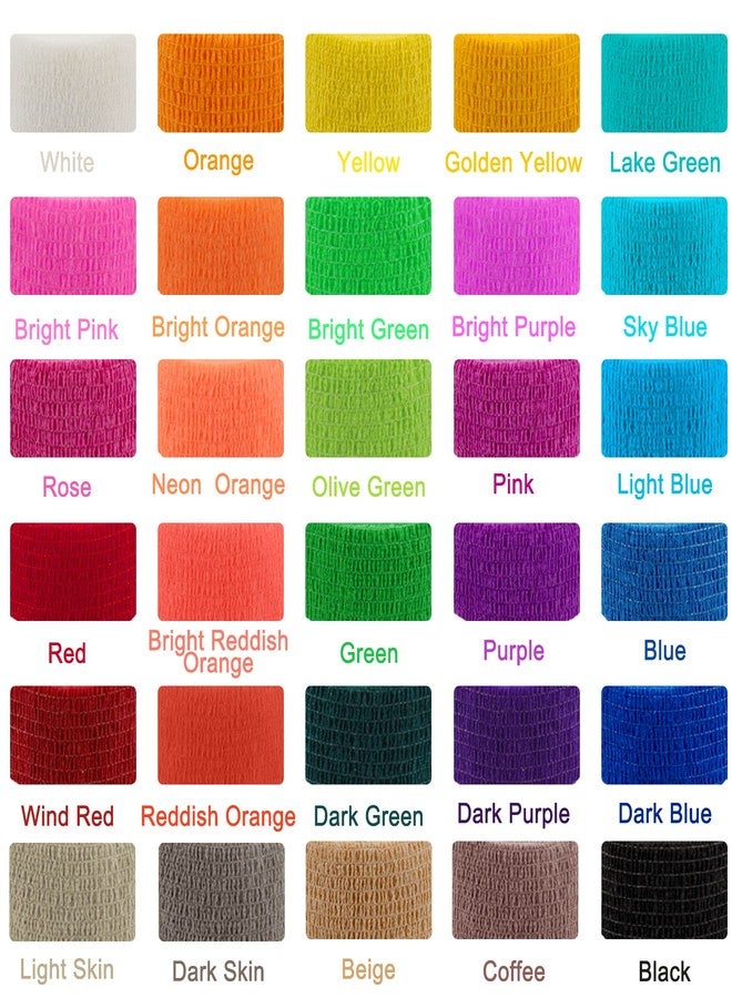 BQTQ 120 Rolls Self Adhesive Bandage 2 Inch Self Adherent Wrap Colored Tape Sticky Athletic Wrap for Sports Vet Wrist Ankle Sprains (Rich Color) - Image 3
